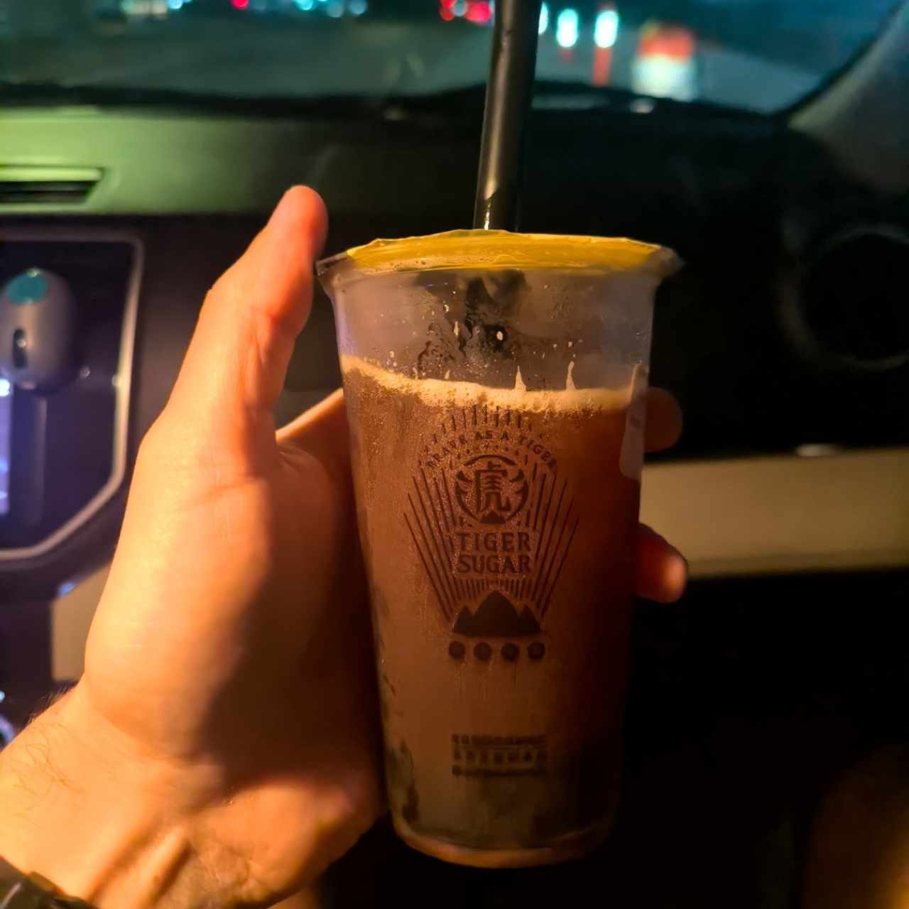Passion Fruit Lychee Popping Boba with Black Sugar Boba