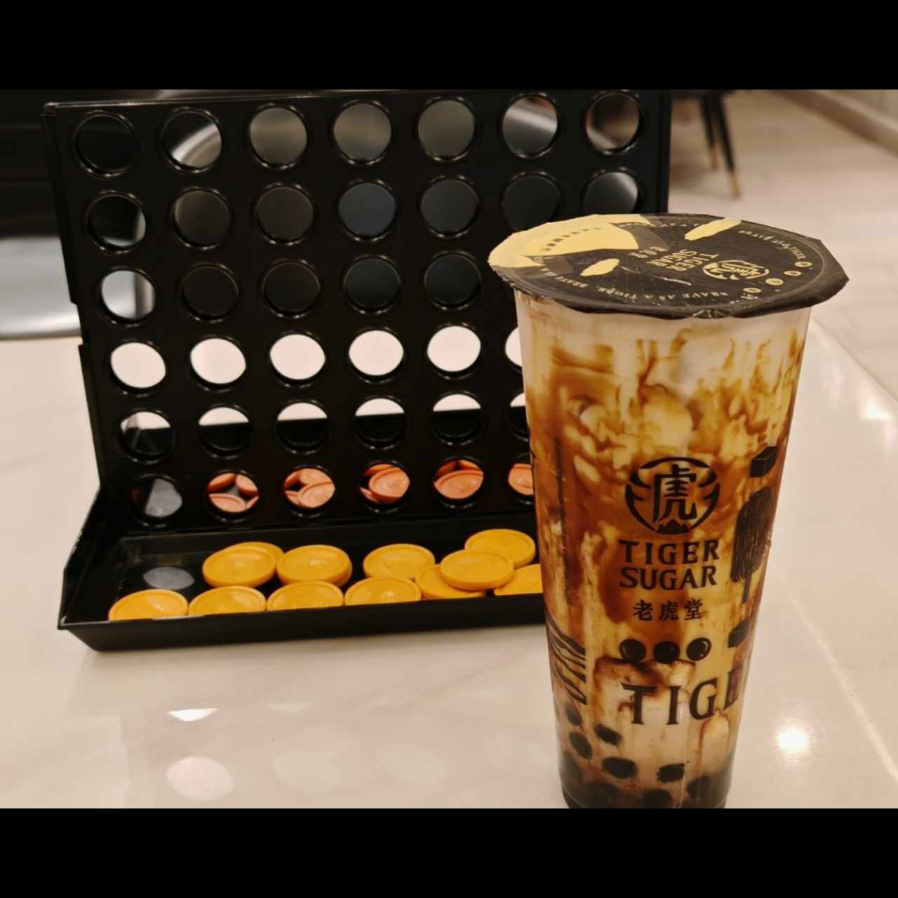 Black Sugar Boba Mochi Milk with Cream Mousse