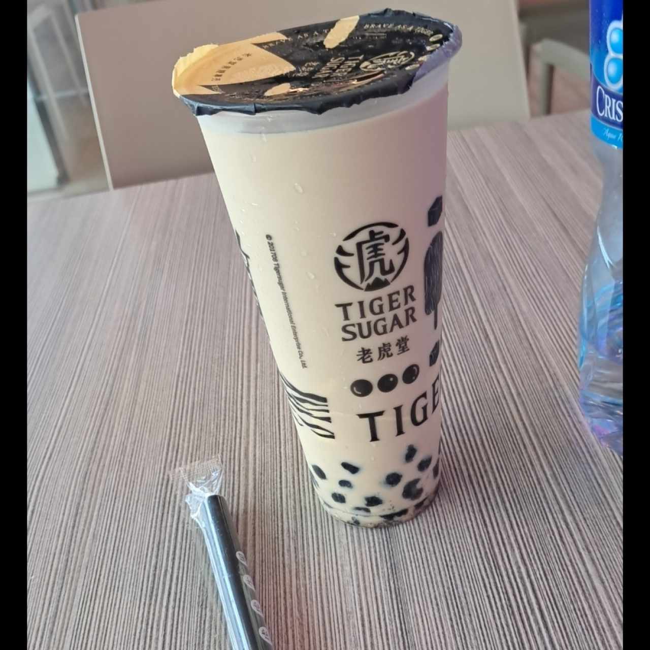 Black Sugar Boba Pudding Milk with Cream Mousse