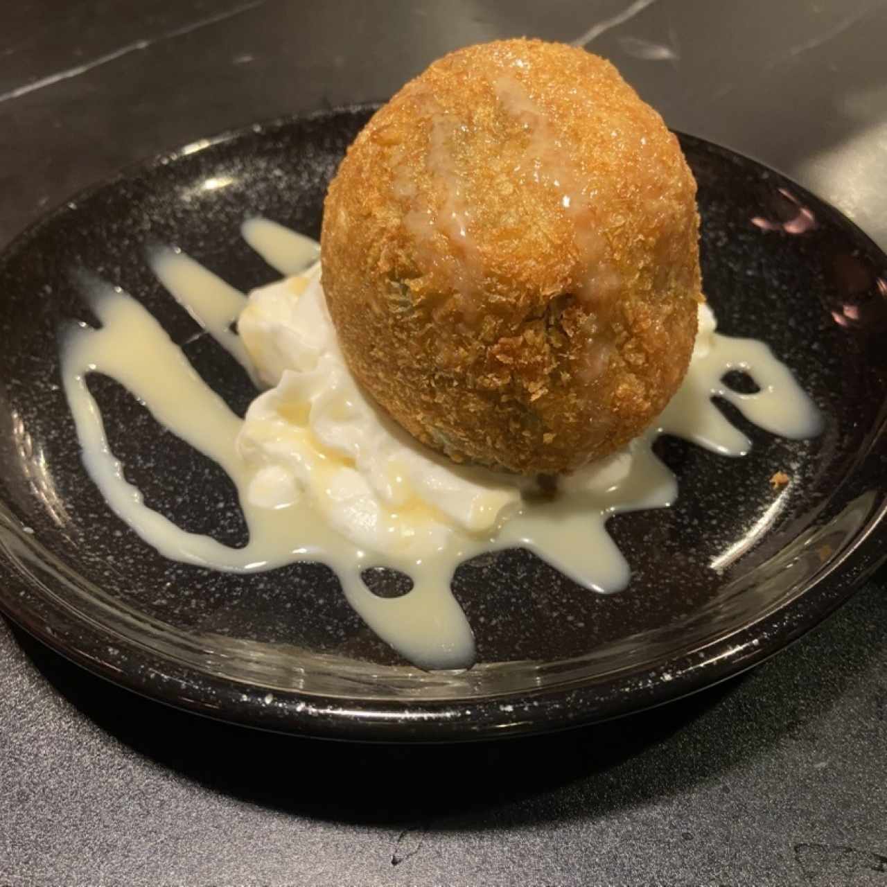 Helado frito