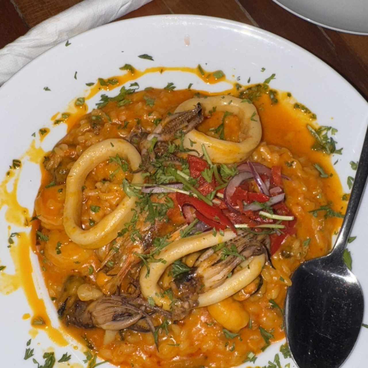 Arroz caldoso de mariscos