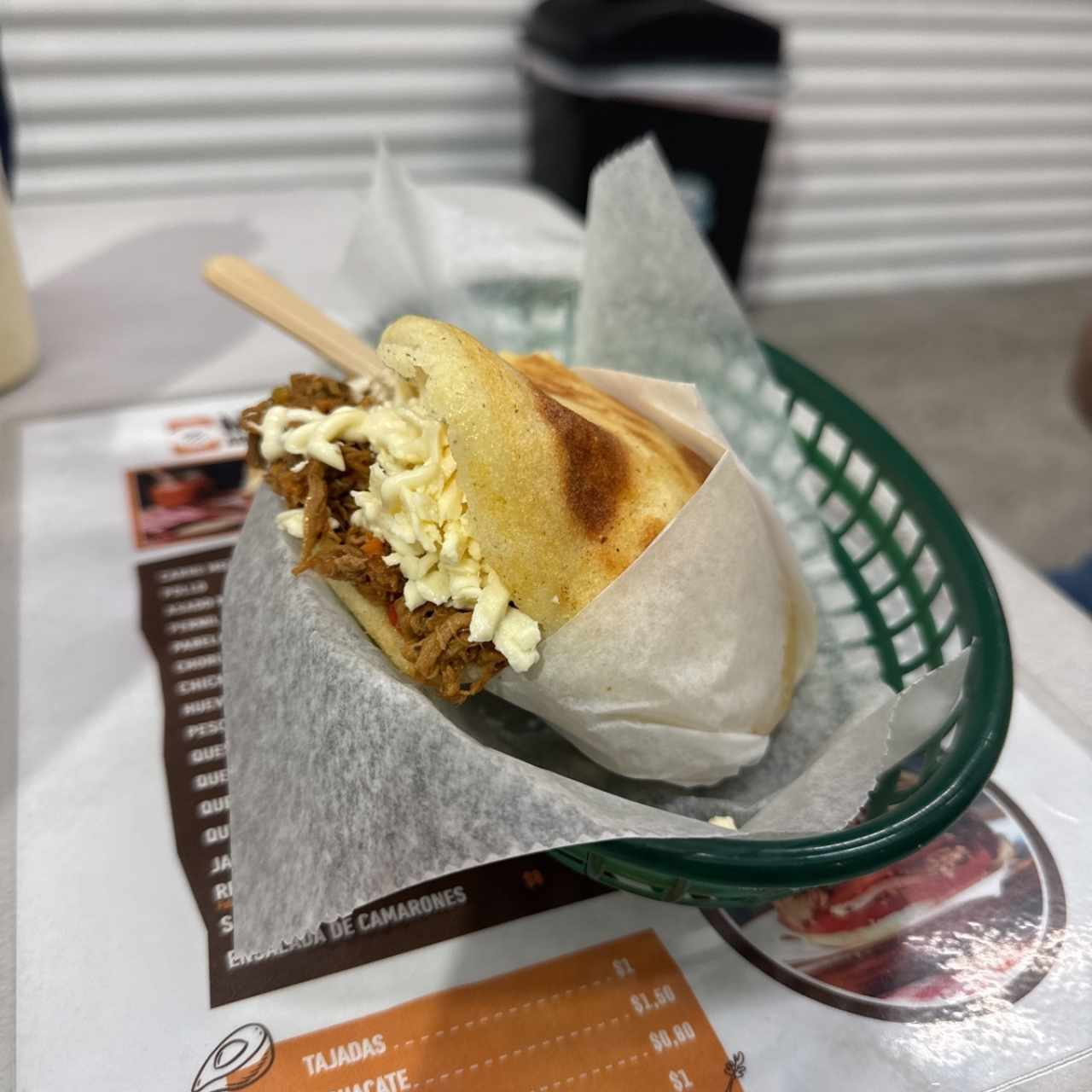 Arepa con carne