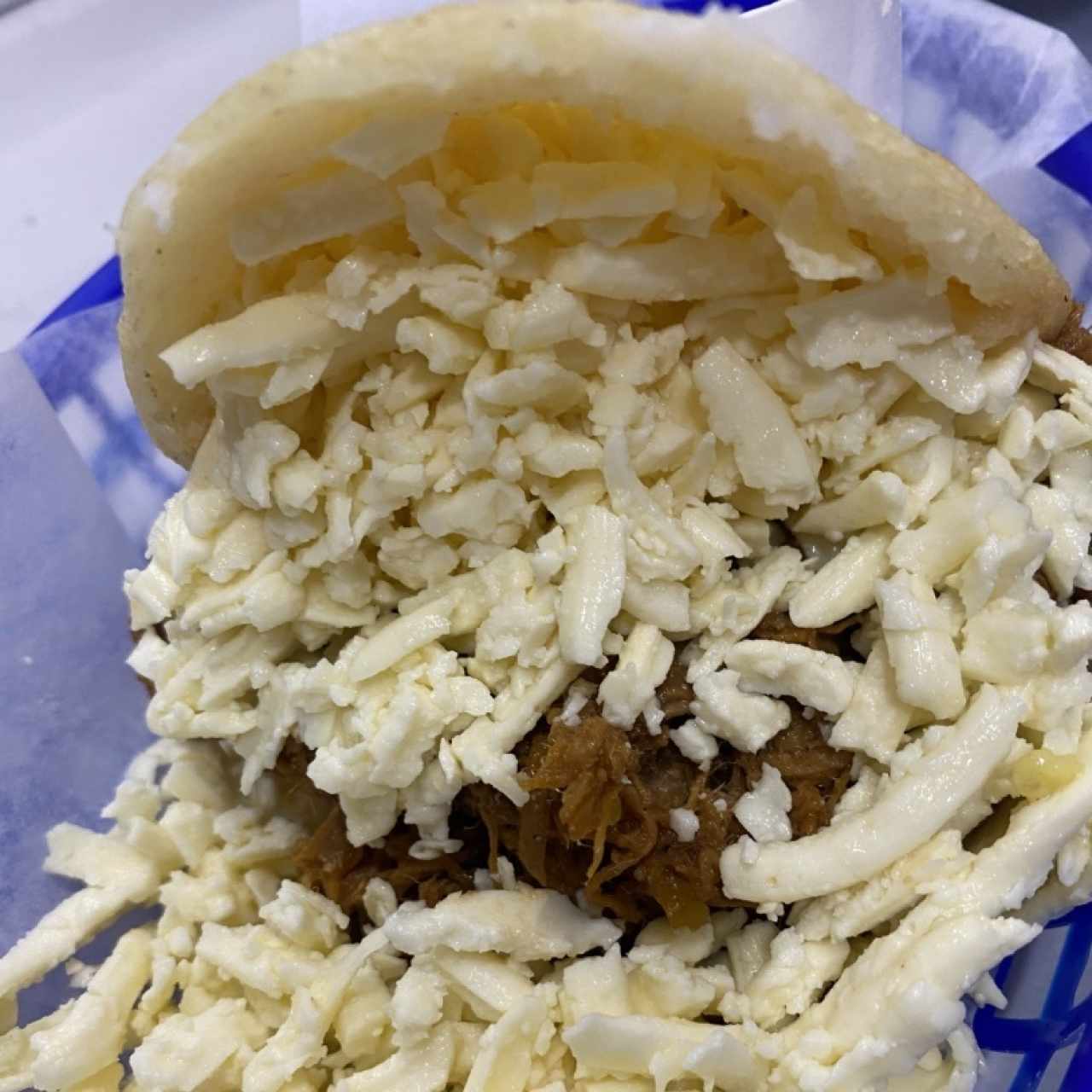 Carne mechada/ Ropa Vieja con queso