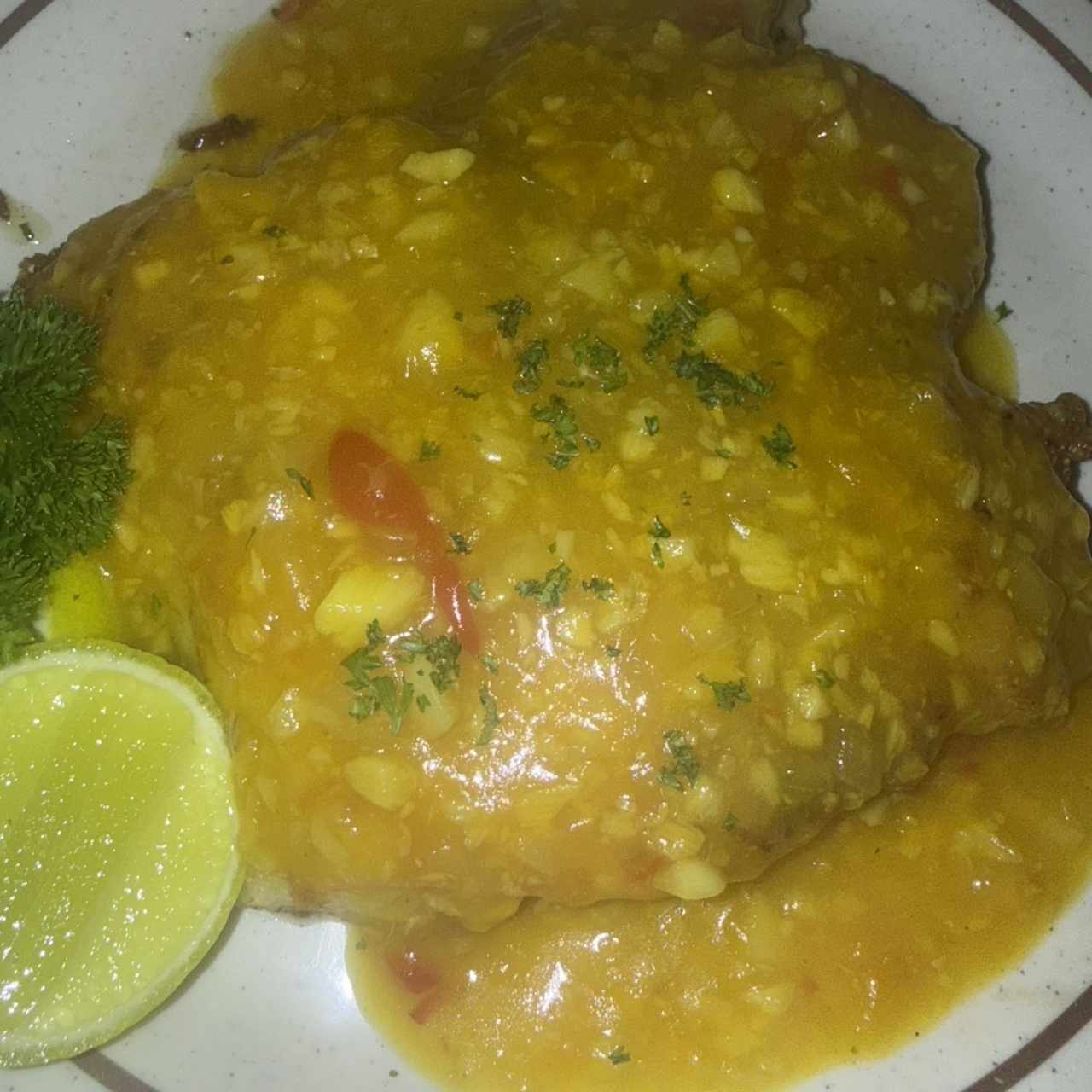 Filet corvina ajillo o Apanada 1 ord