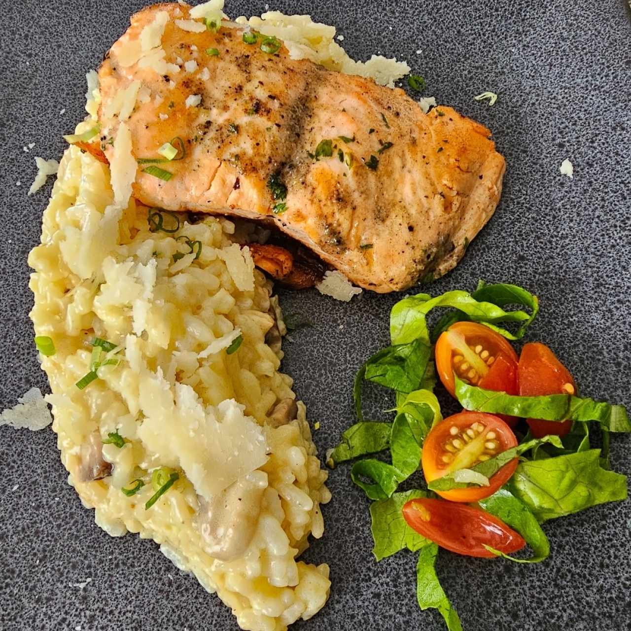 Salmón y Rissoto
