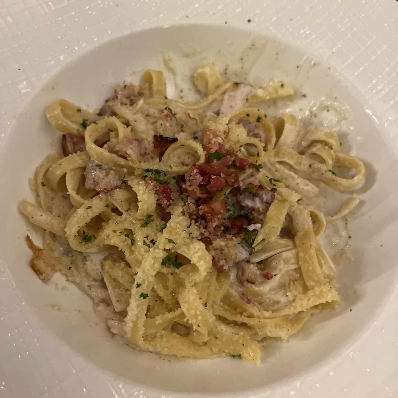 Fettuccine a la Carbonara