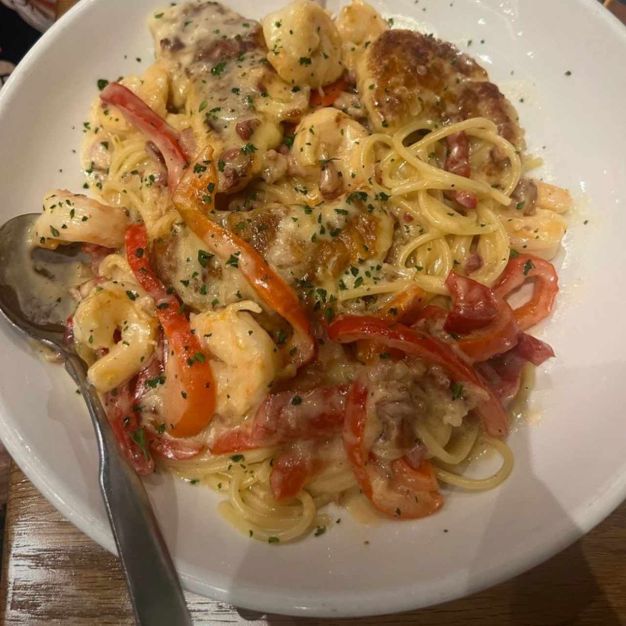 Chicken & Shrimp Carbonara