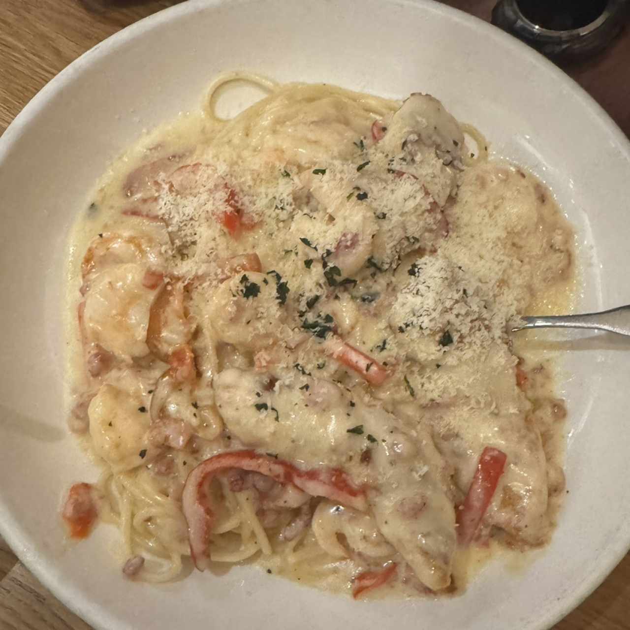 Chicken & Shrimp Carbonara
