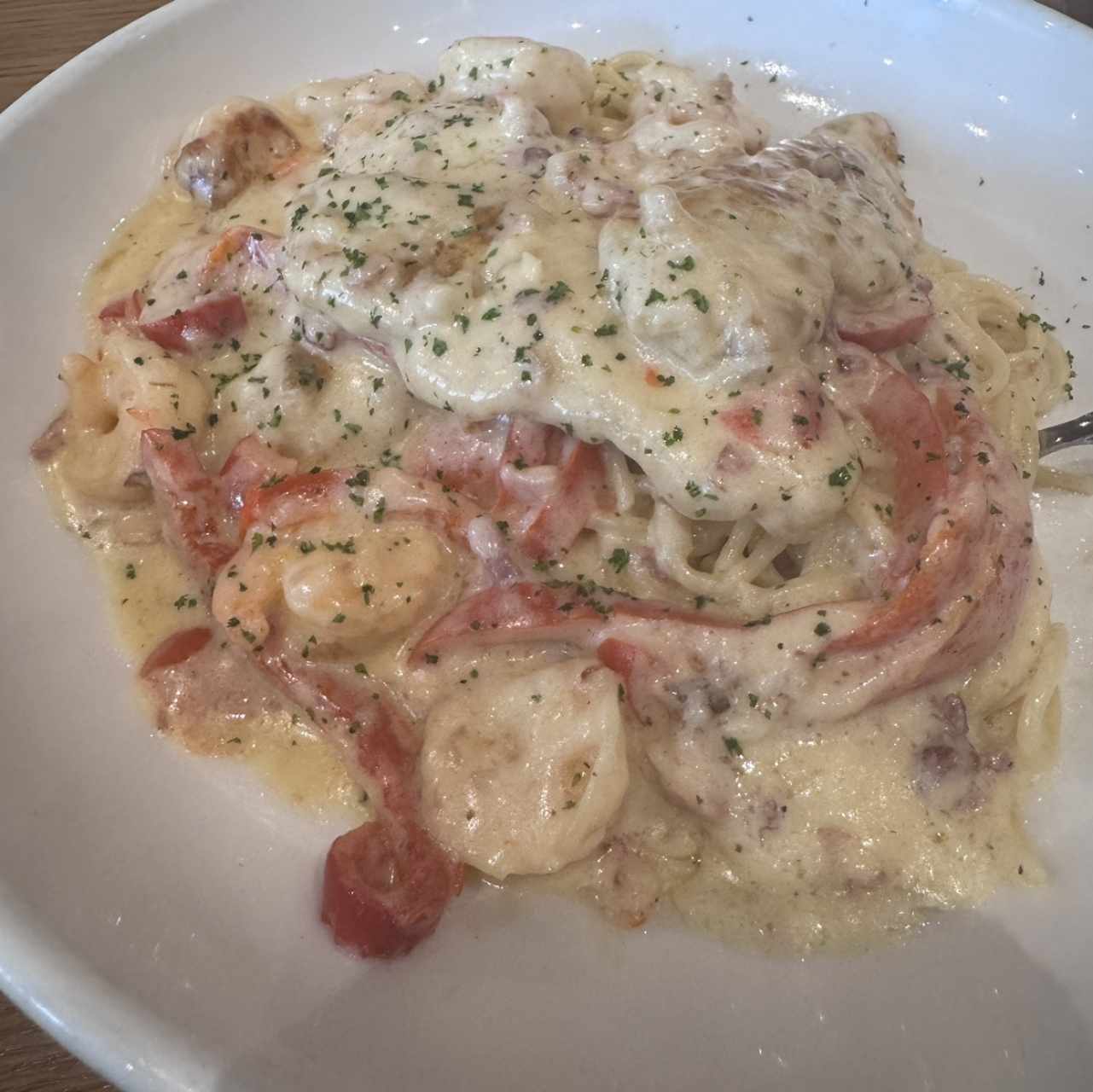 Chicken & Shrimp Carbonara
