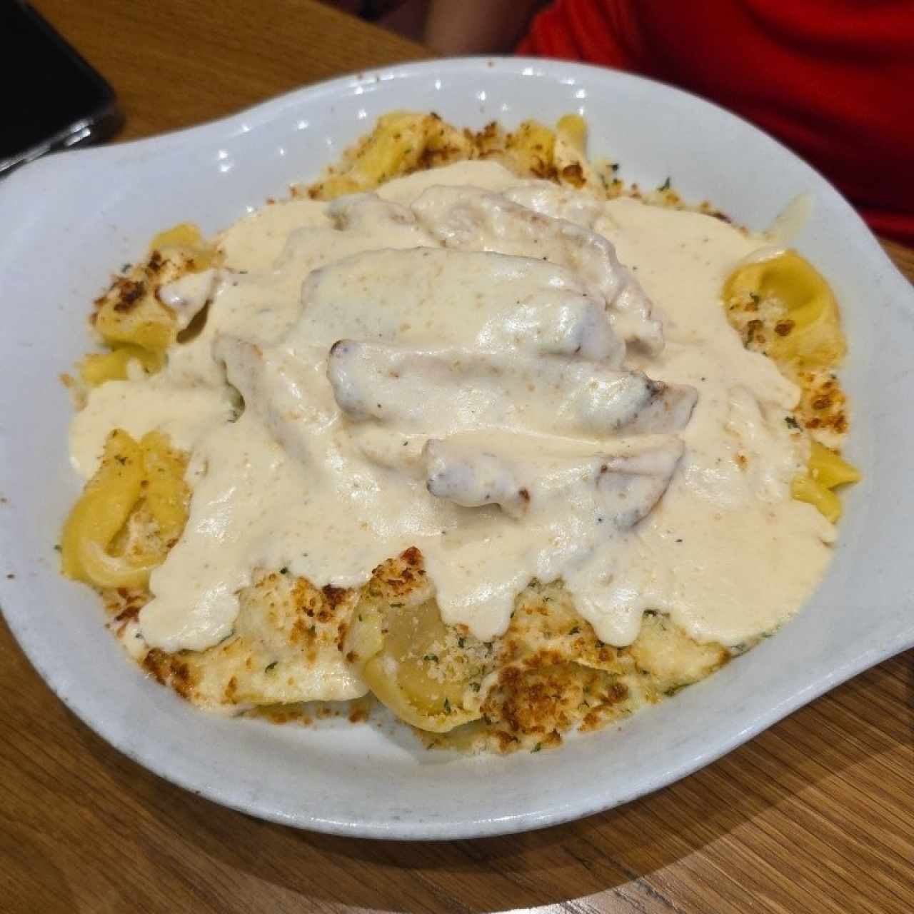 Asiago Tortelloni Alfredo With Grilled Chicken