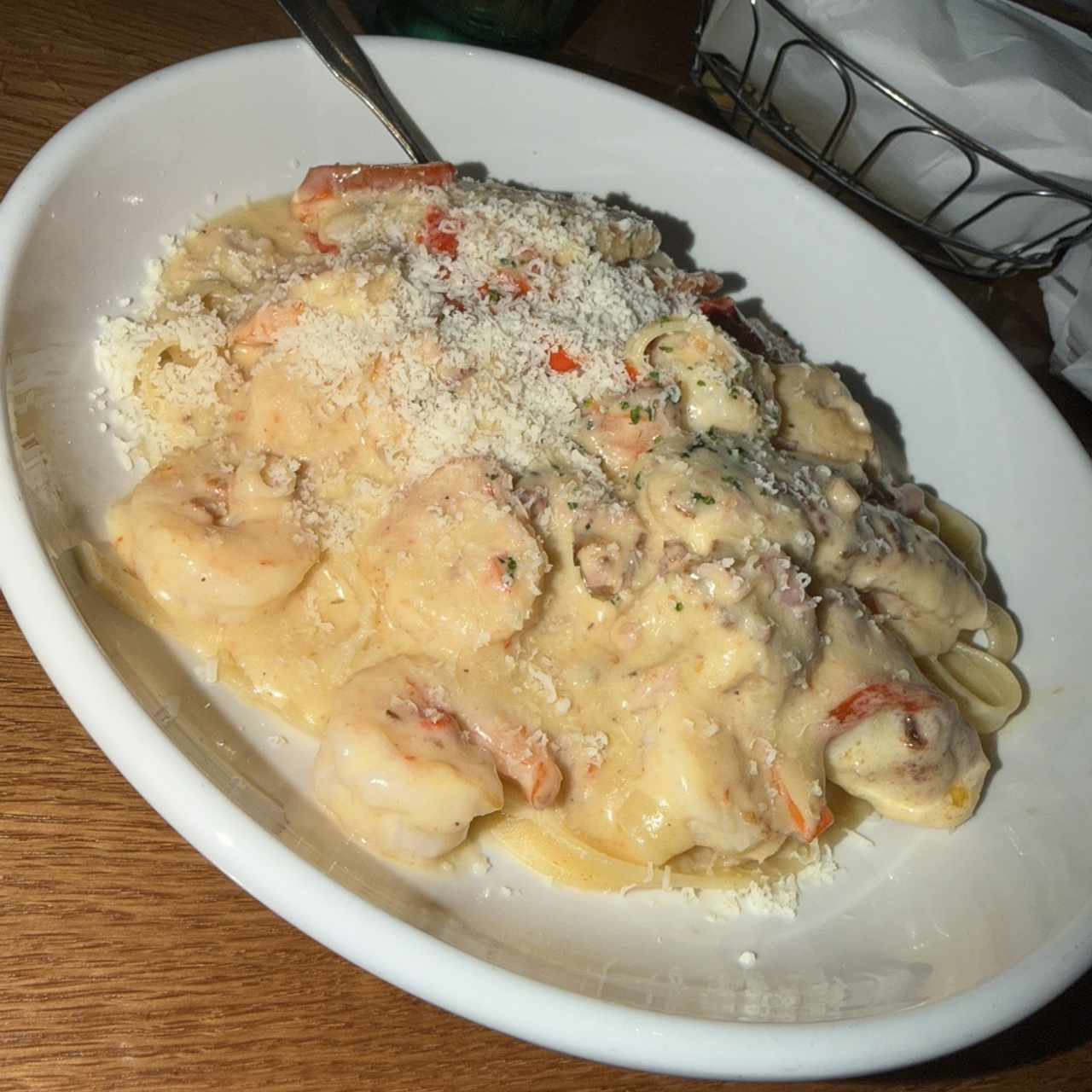 Chicken & Shrimp Carbonara