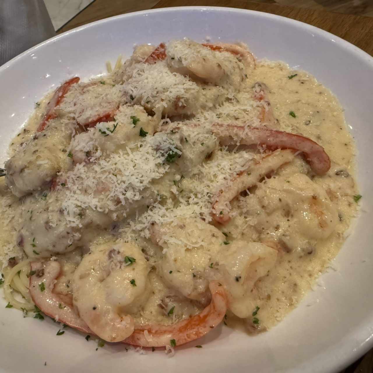 Chicken & Shrimp Carbonara