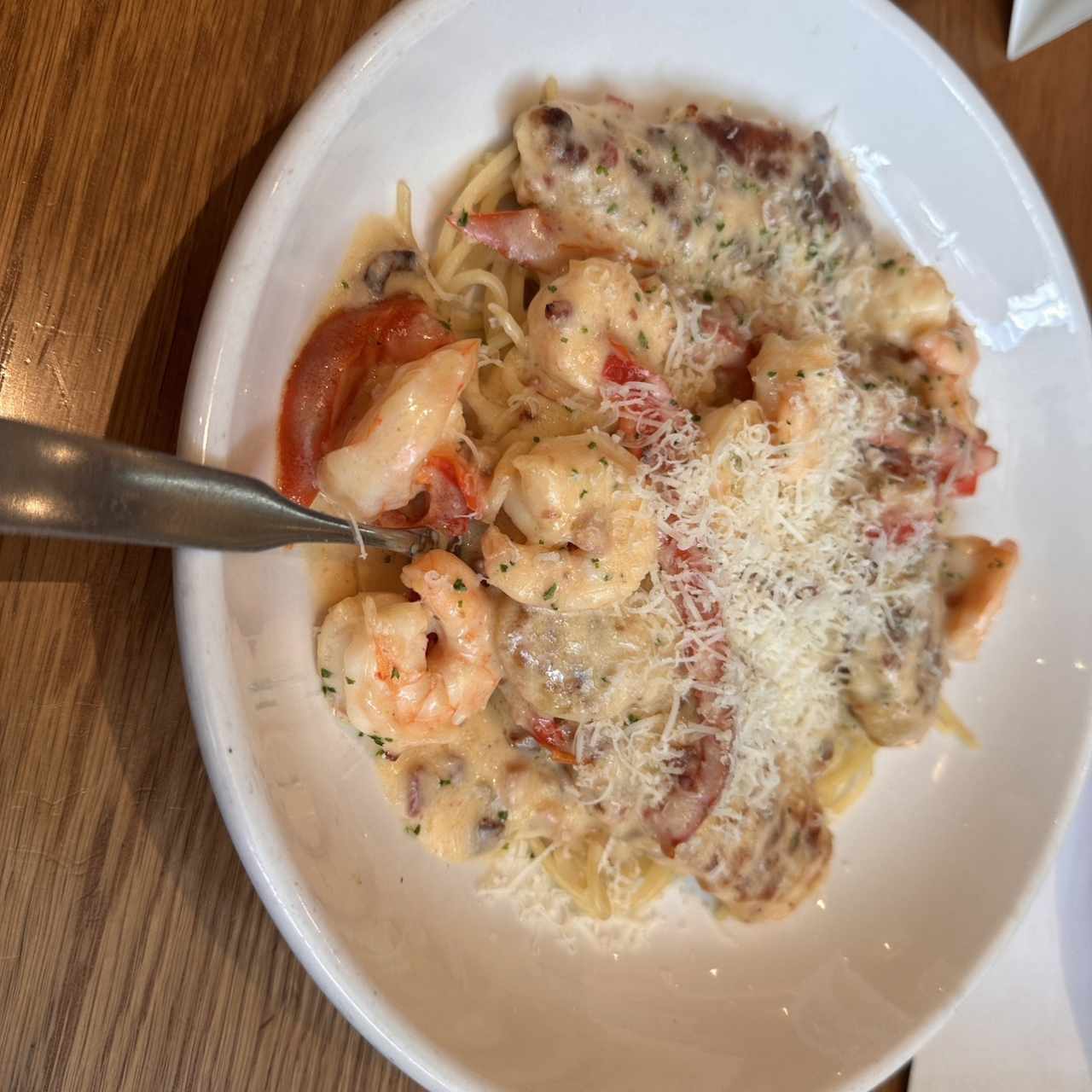 Chicken & Shrimp Carbonara