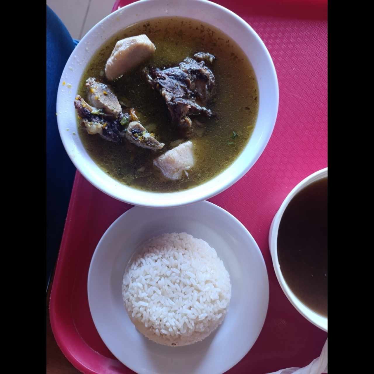 sopa de costilla ahumada con arroz 