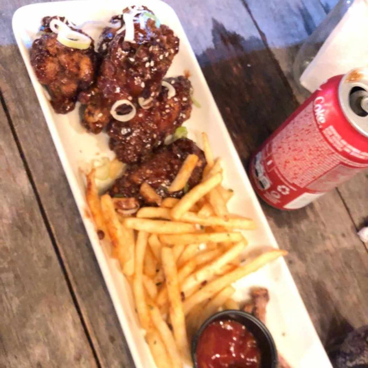 Alitas con salsa BBQ (me ganó el hambre)