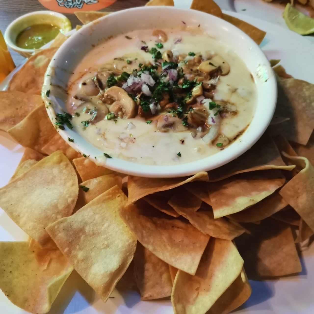 Queso fundido de champiñones 