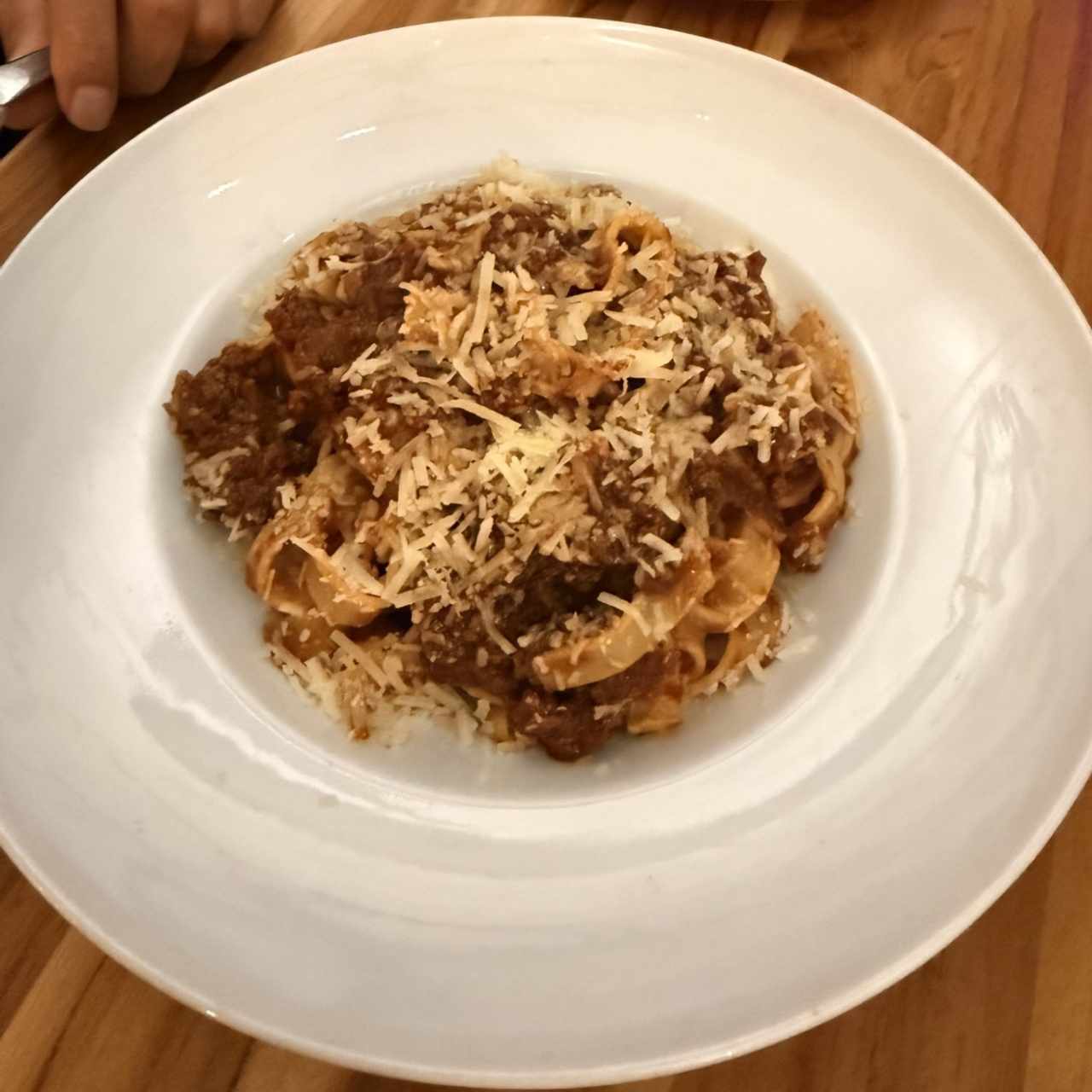 Fetuccini a la boloñesa