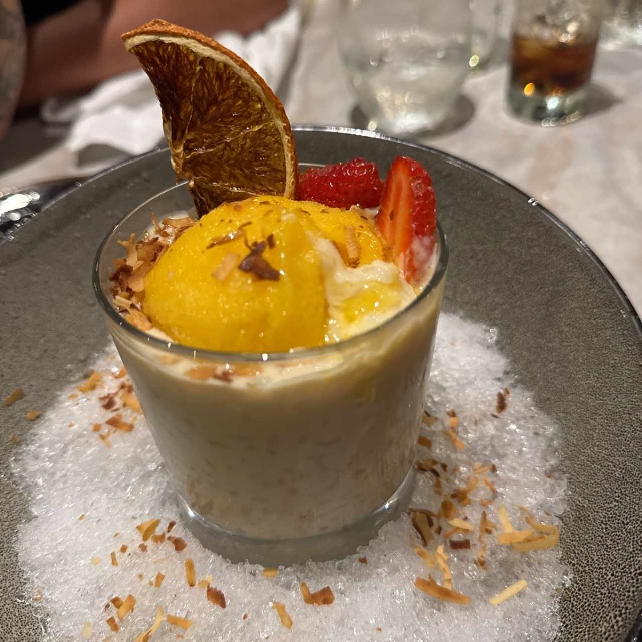 Arroz con leche tropical