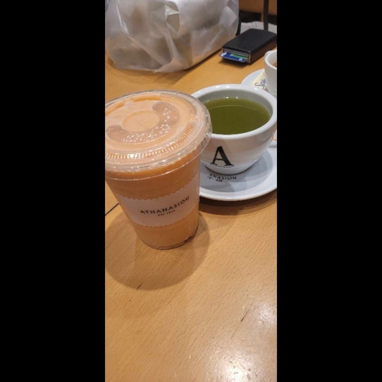 Te verde y smoothie papaya 