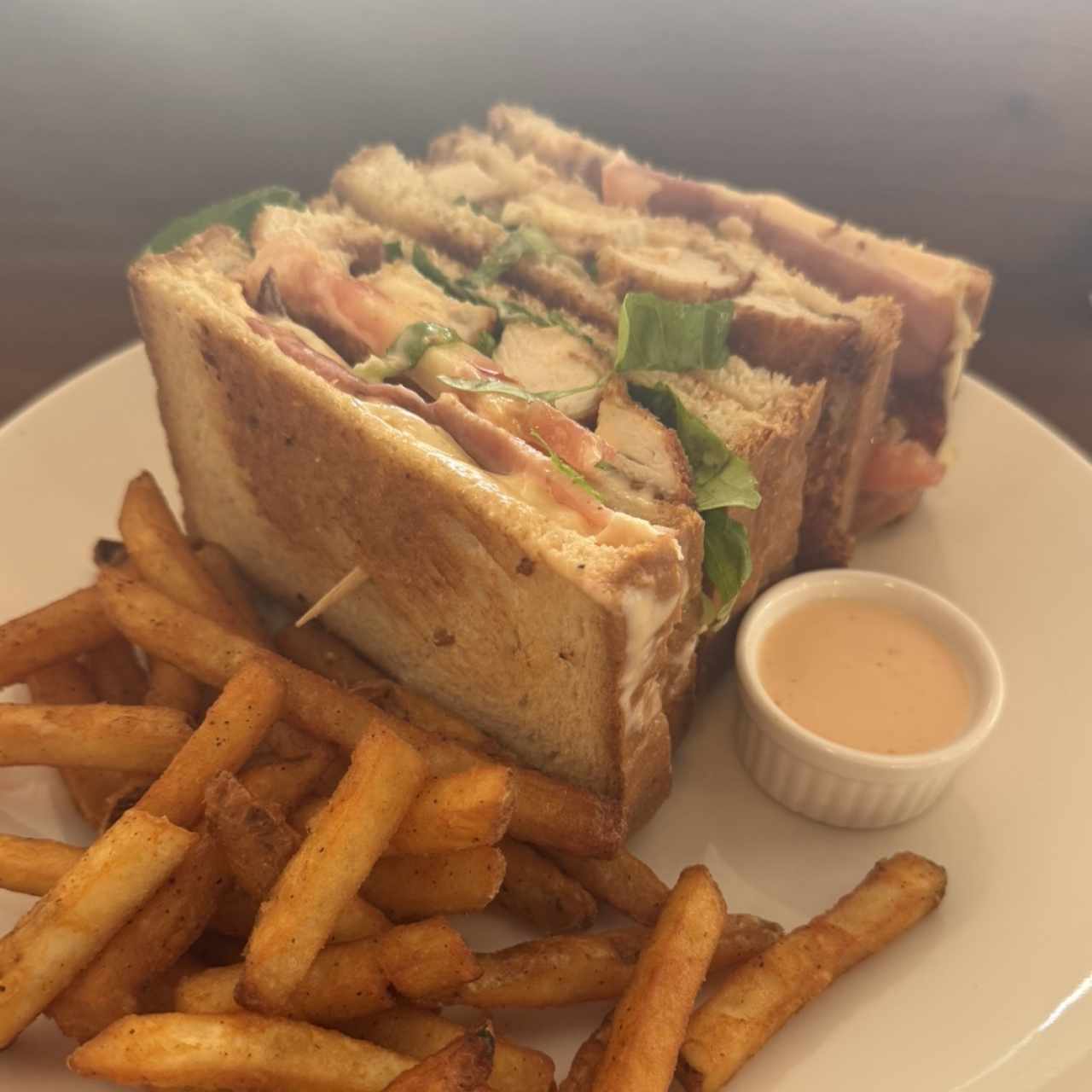 Panini de pollo con hongos