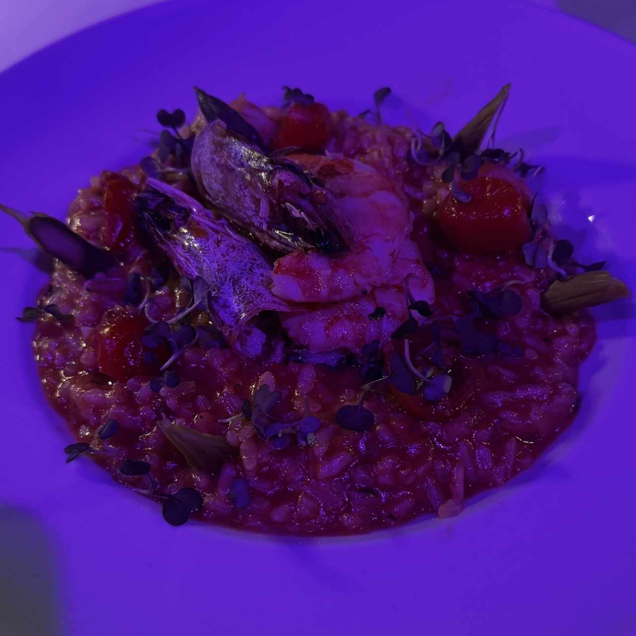 Risotto de langostinos