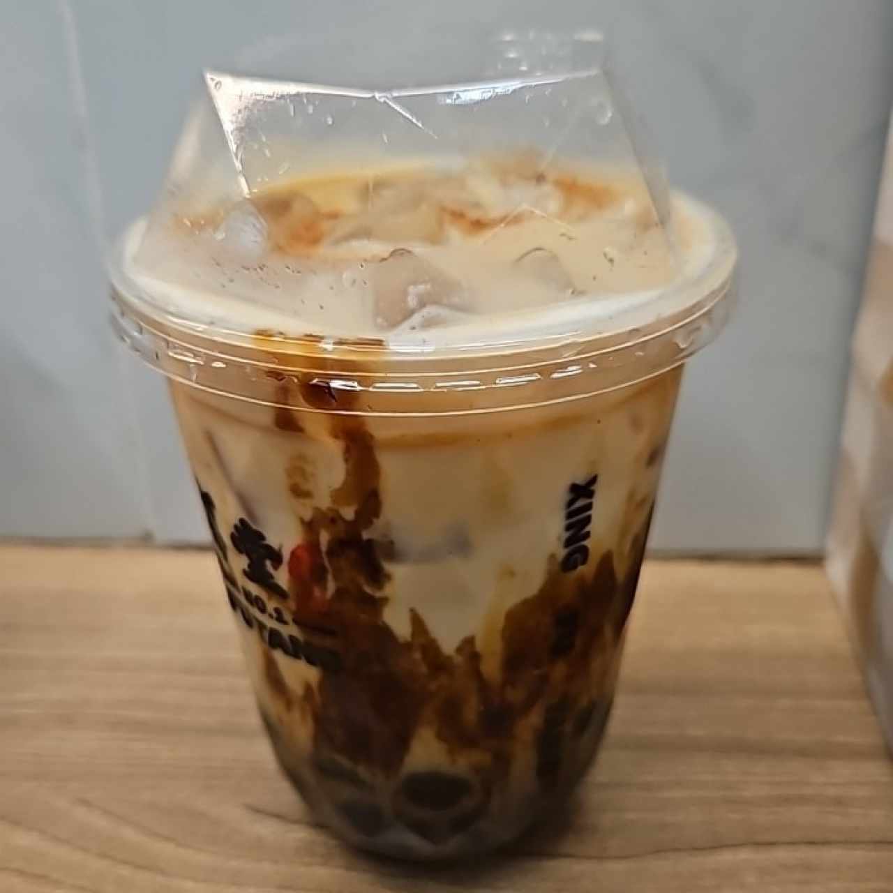 pumpkin spice cold brew boba latte