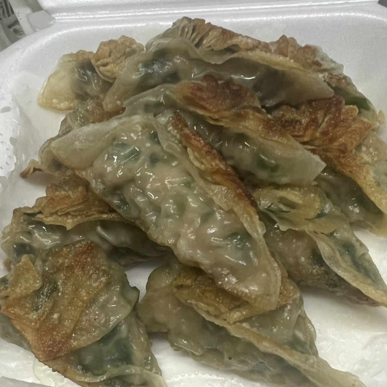 Dumpling de puerco con cebollina
