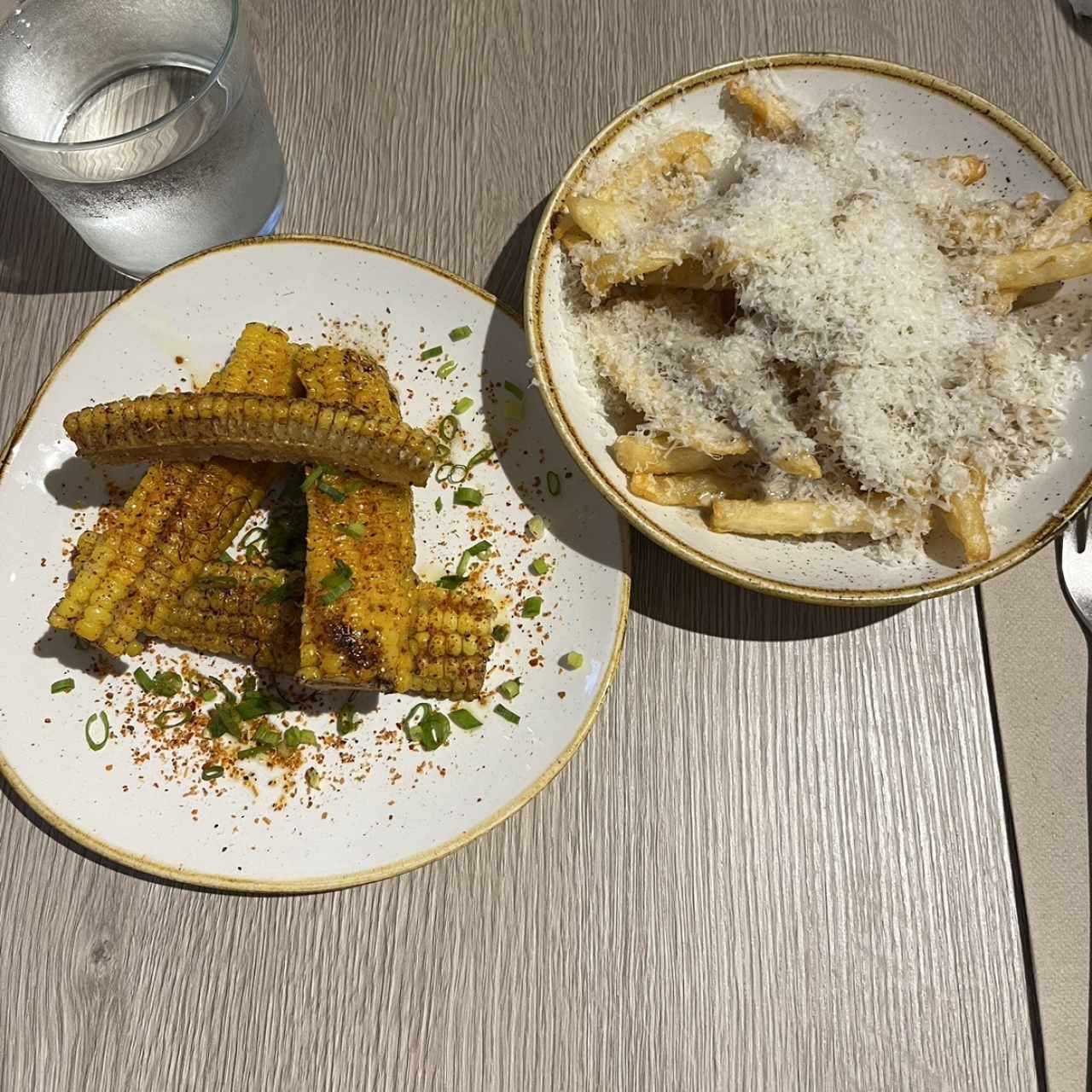 Ribs de maiz & Parmesan Truffle Fries