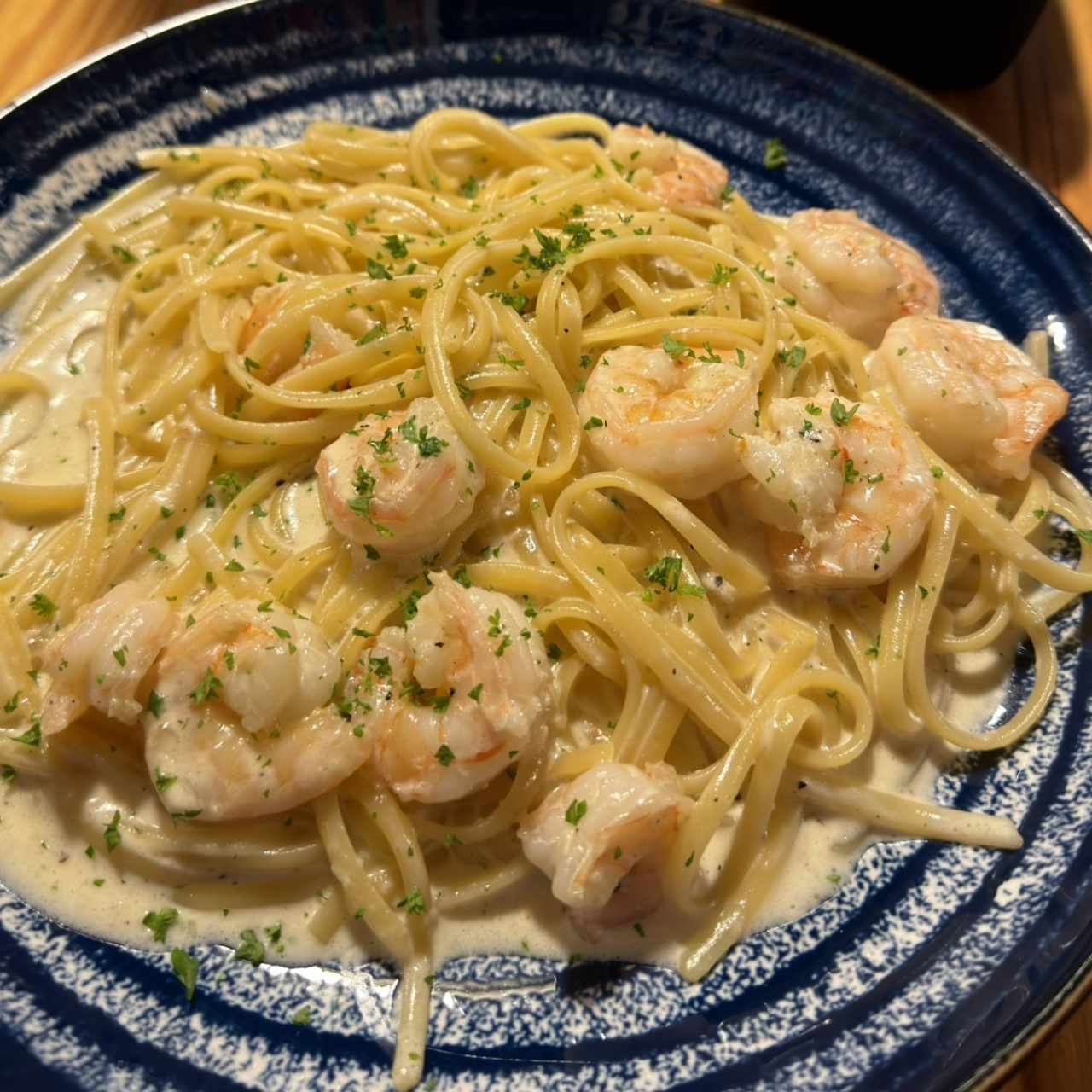 Linguine con Gamberoni