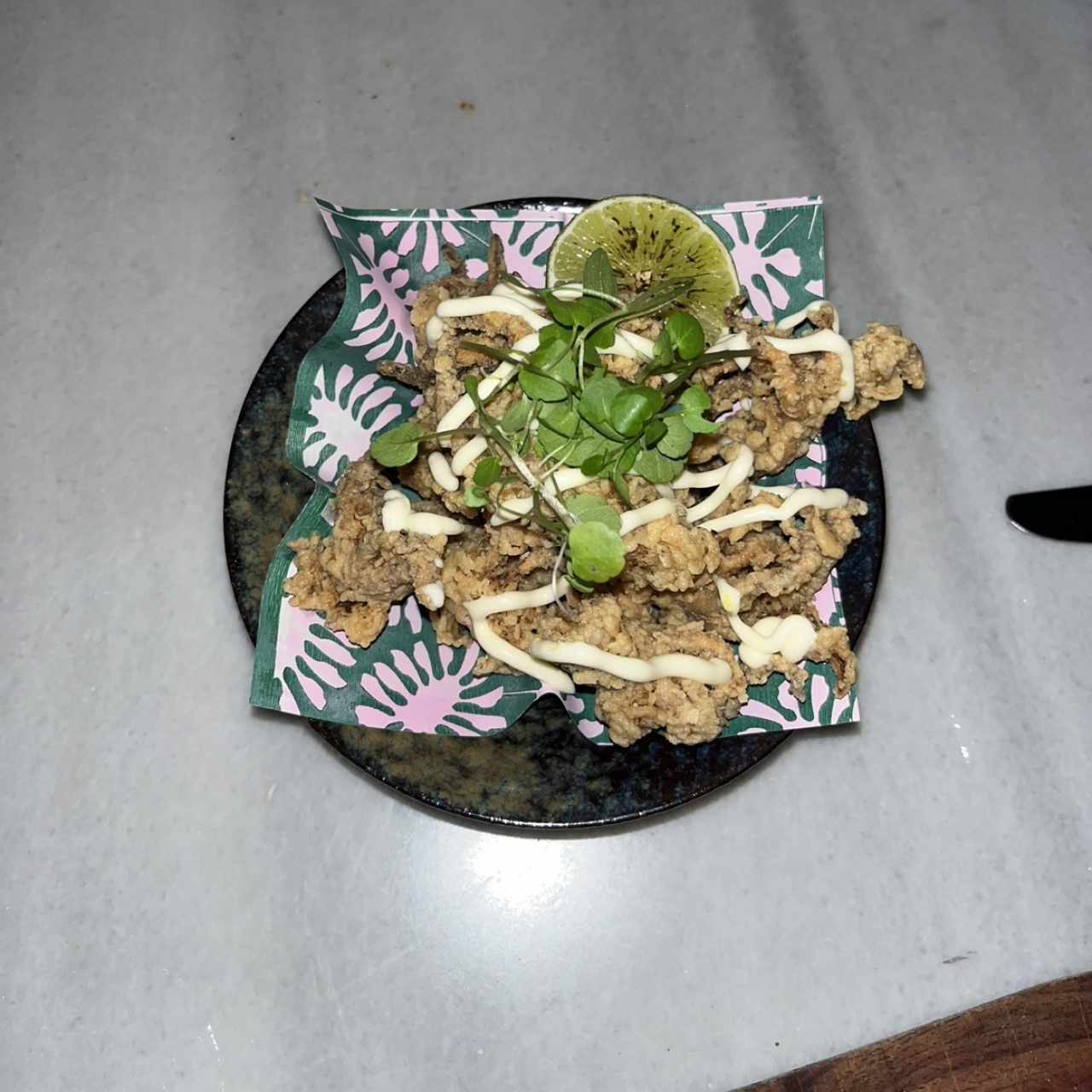 Arañitas Fritas,Mayonesa de lima