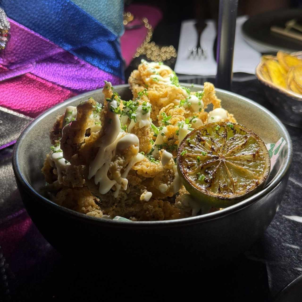 Arañitas Fritas,Mayonesa de lima