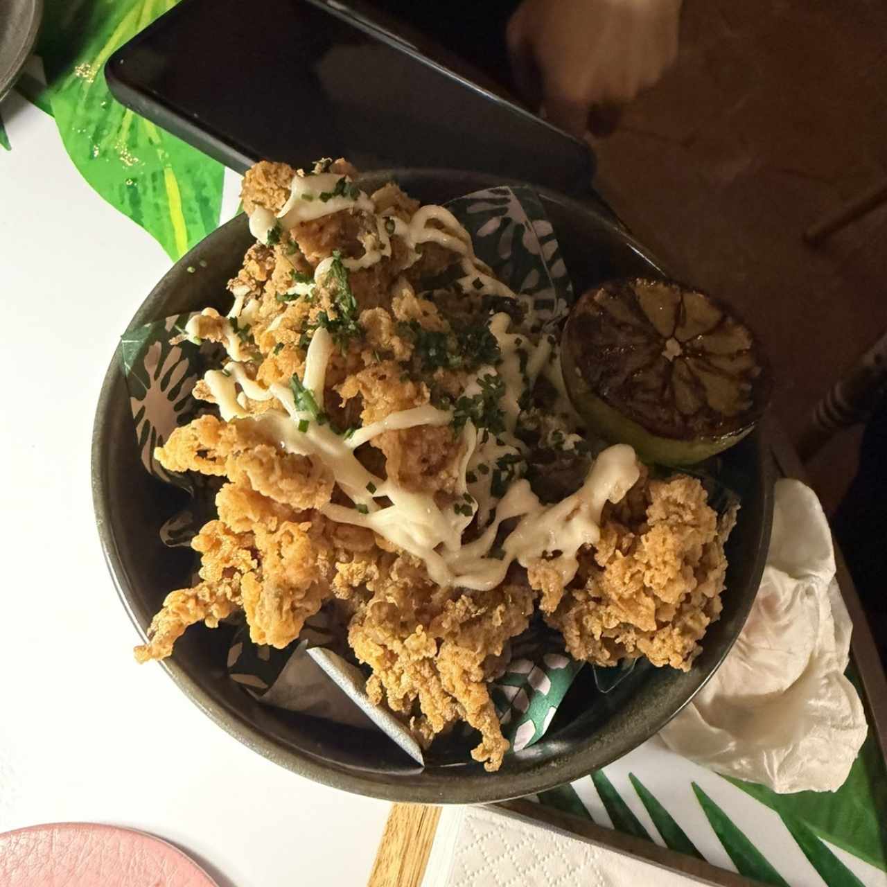 Arañitas Fritas,Mayonesa de lima
