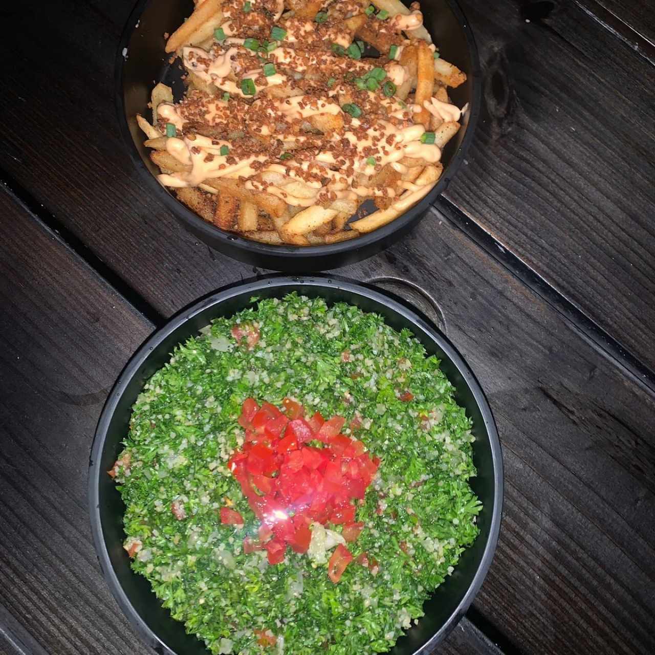Papas y Tabouleh