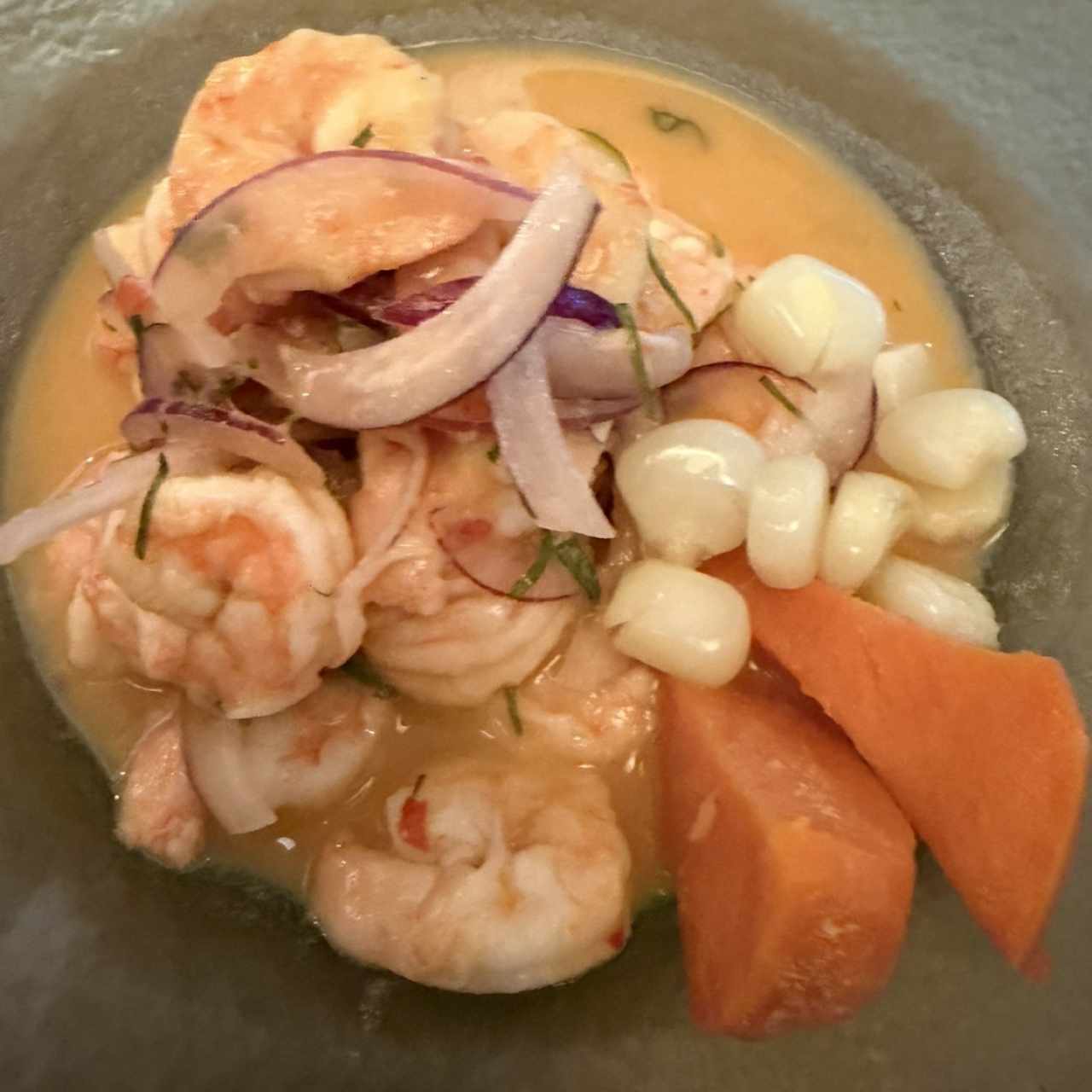 Ceviche de camarones 