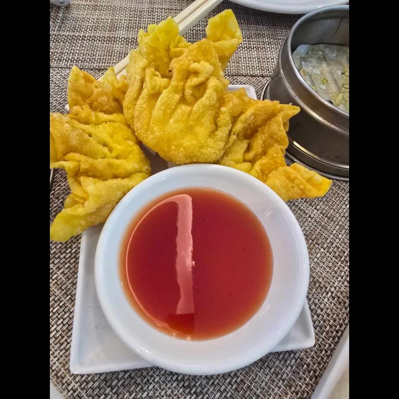 Wantones de camarón