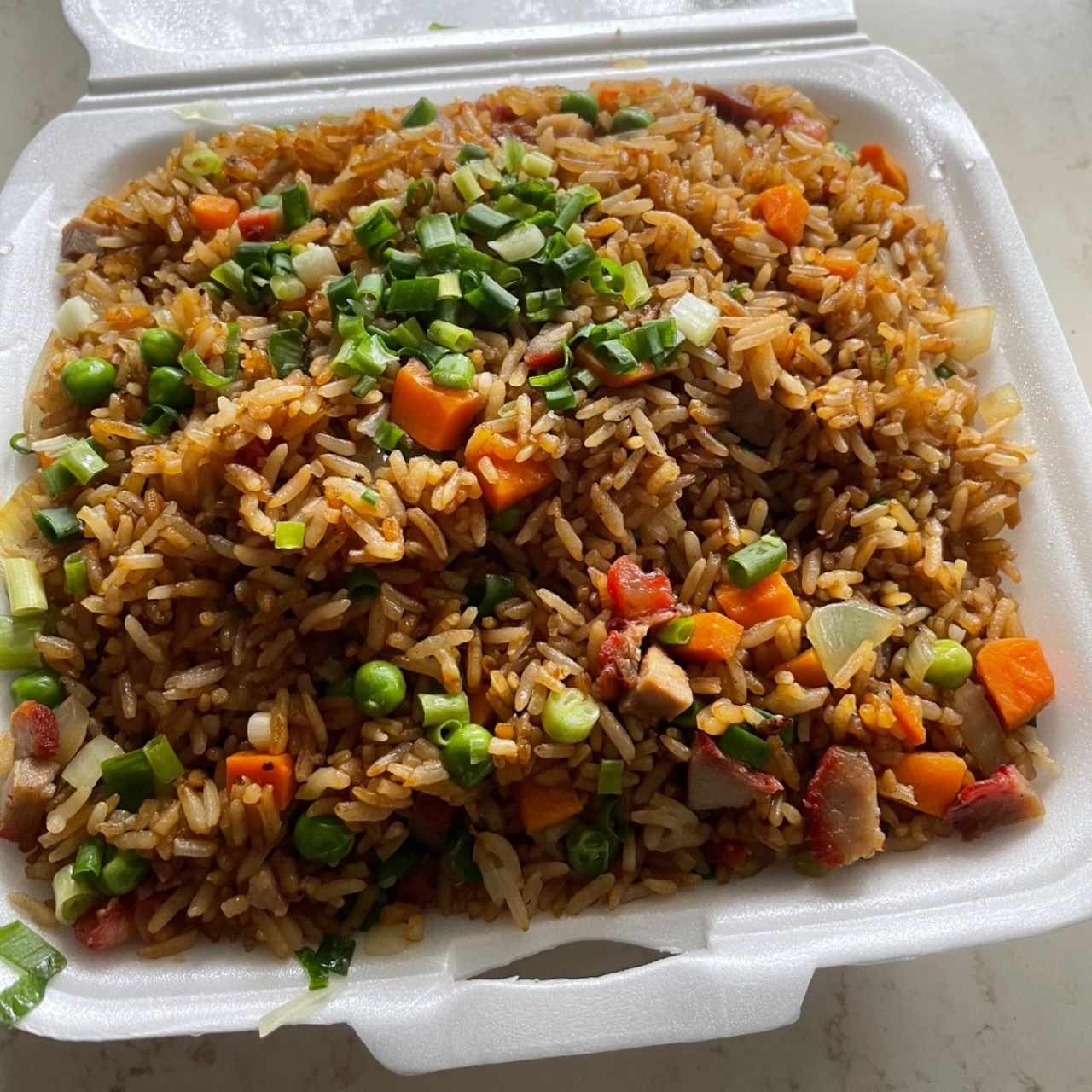 Arroz frito de puerco, pollo, carne o camarones