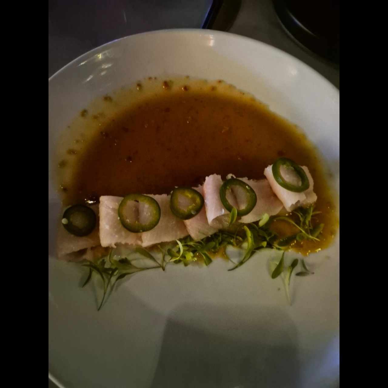 Entradas Frías - Tiradito de Hamachi