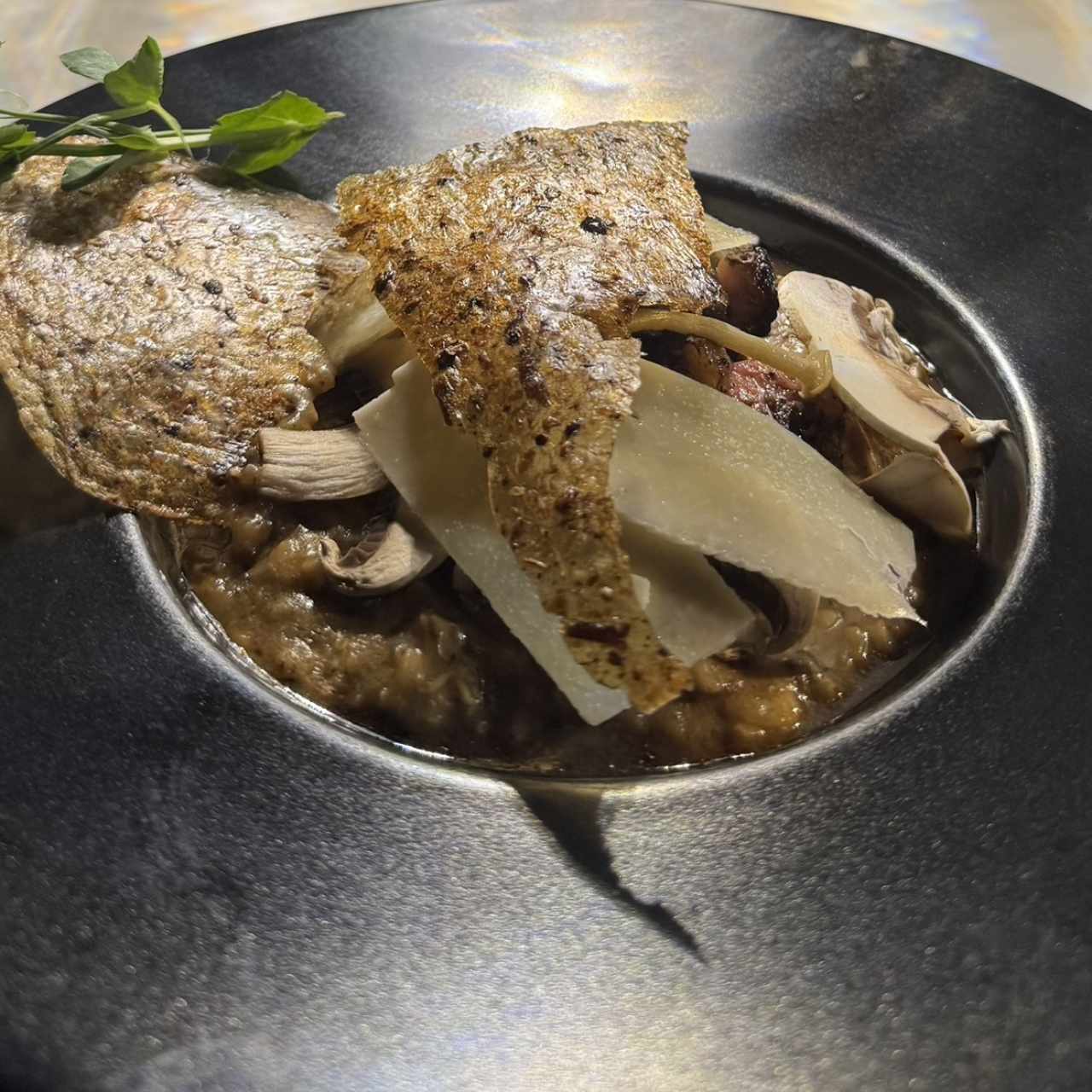 Risotto de Hongo con Picaña
