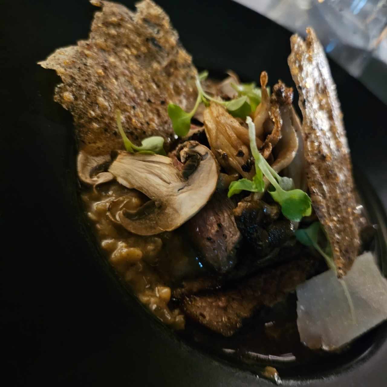 Risotto de Hongo con Picaña