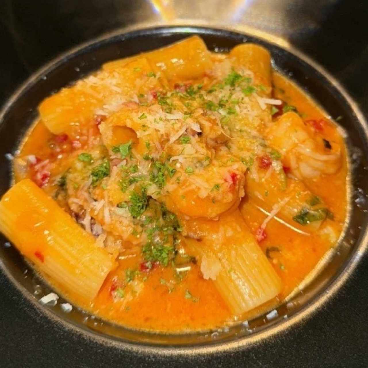 Pastas - Rigatoni con Camarón