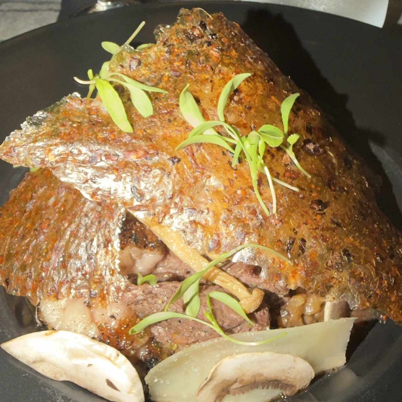 Risotto de Hongo con Picaña