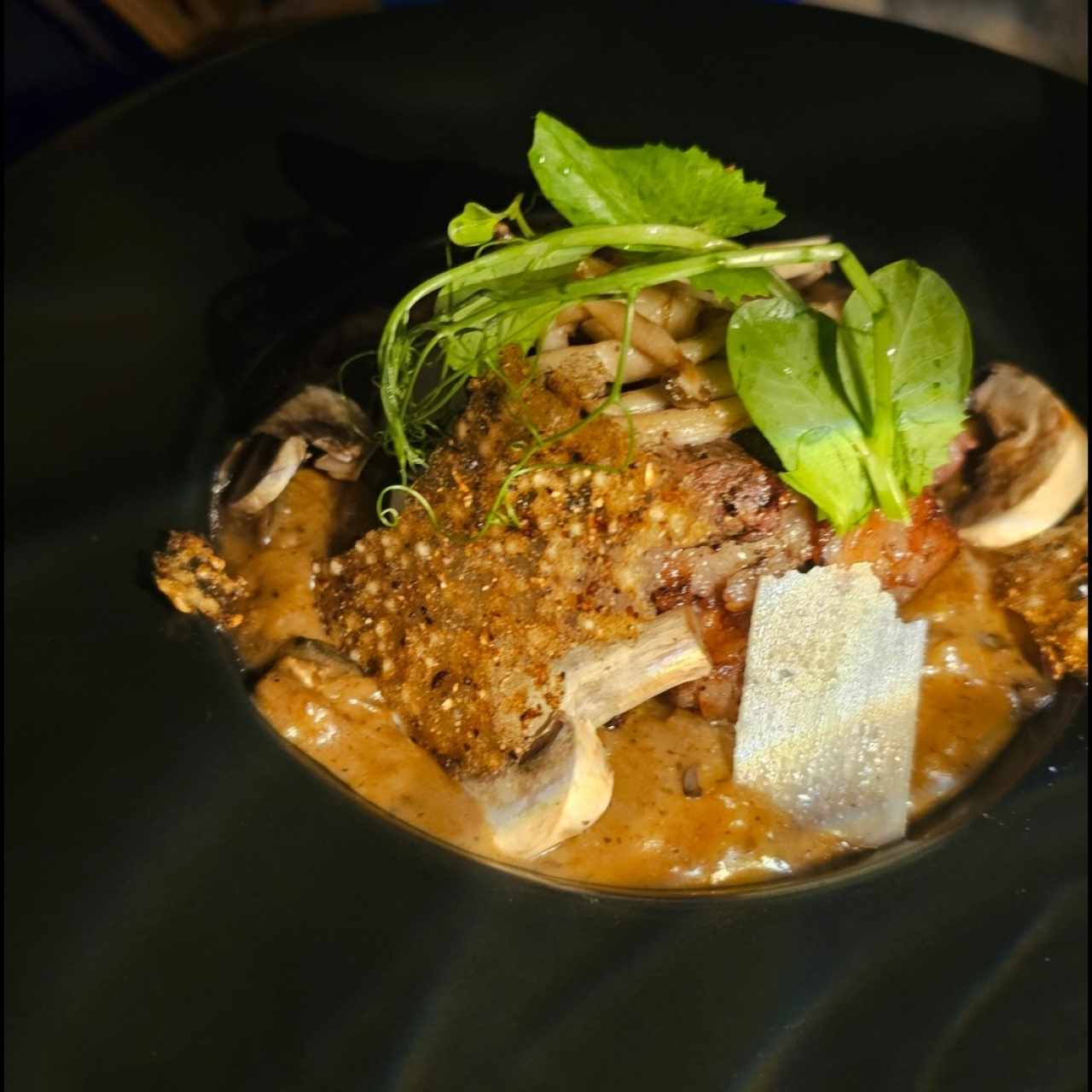 Risotto de Hongo con Picaña