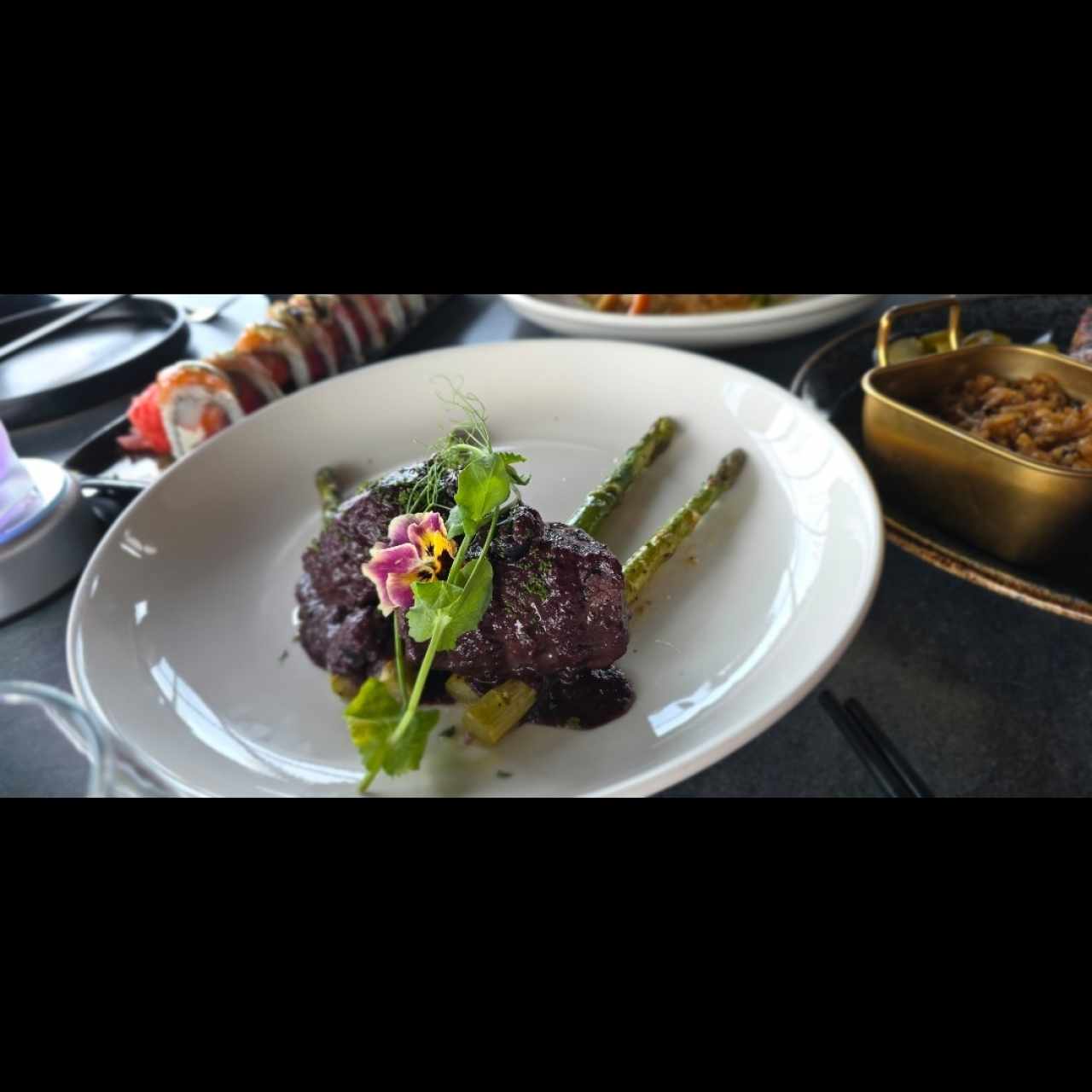 filete en salsa blueberry