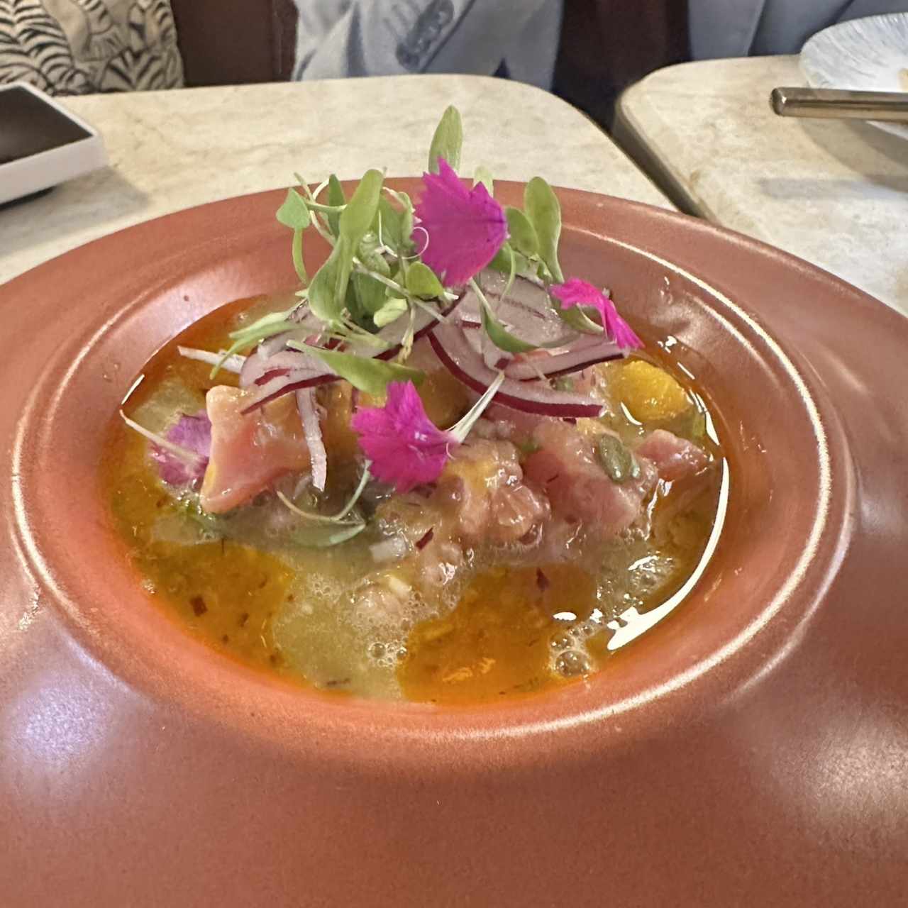Ceviche de Atun con Lulo y Zapallo