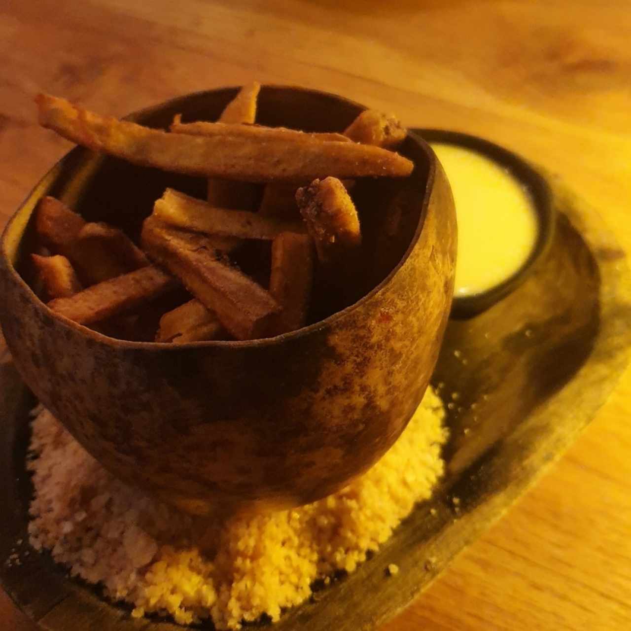 Cortesía de la casa - papas de plátano 