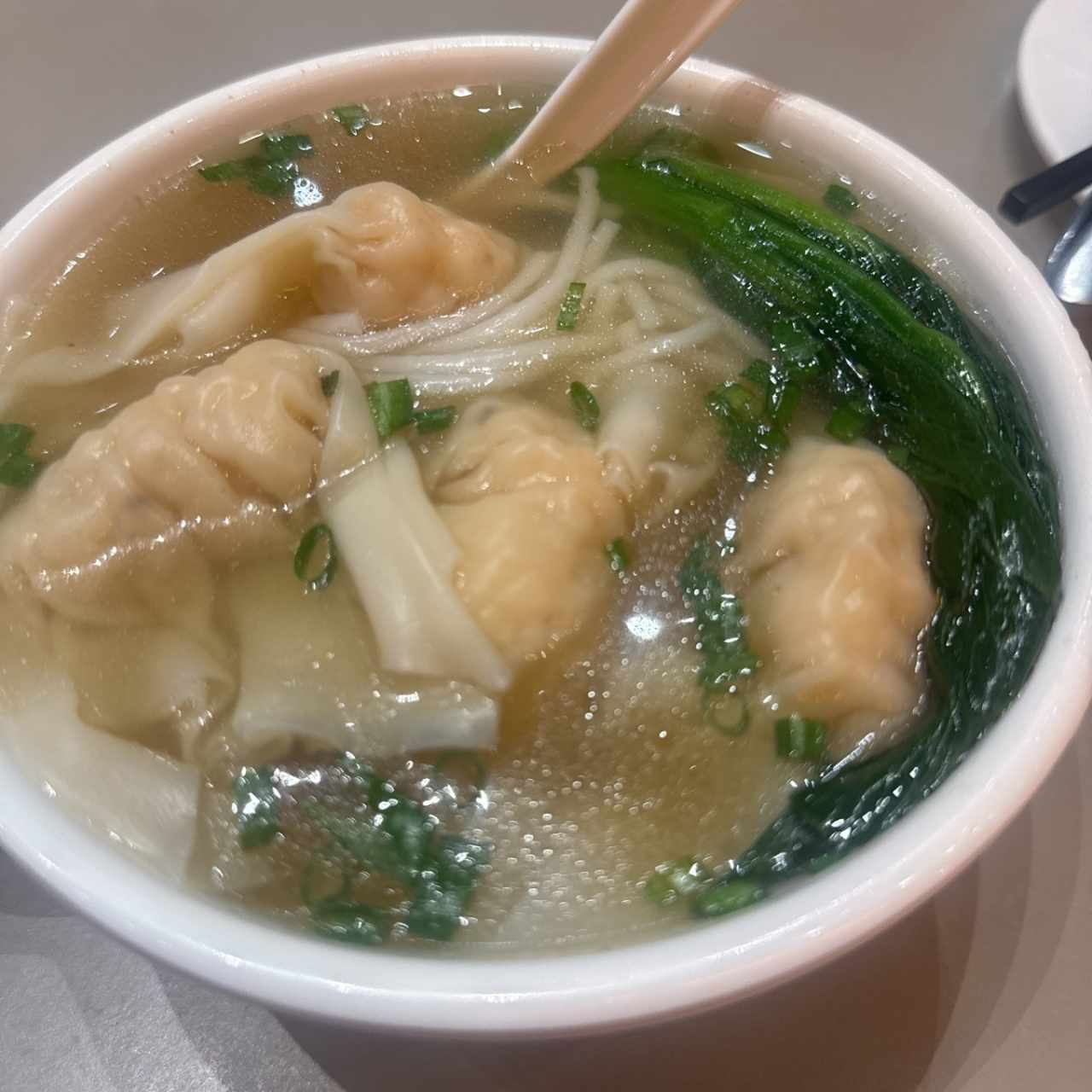 SOPA DE WANTON DE CAMARONES