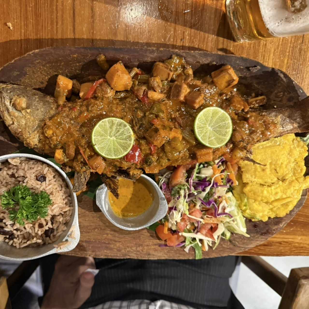 Pargo Frito en salsa Escabeche