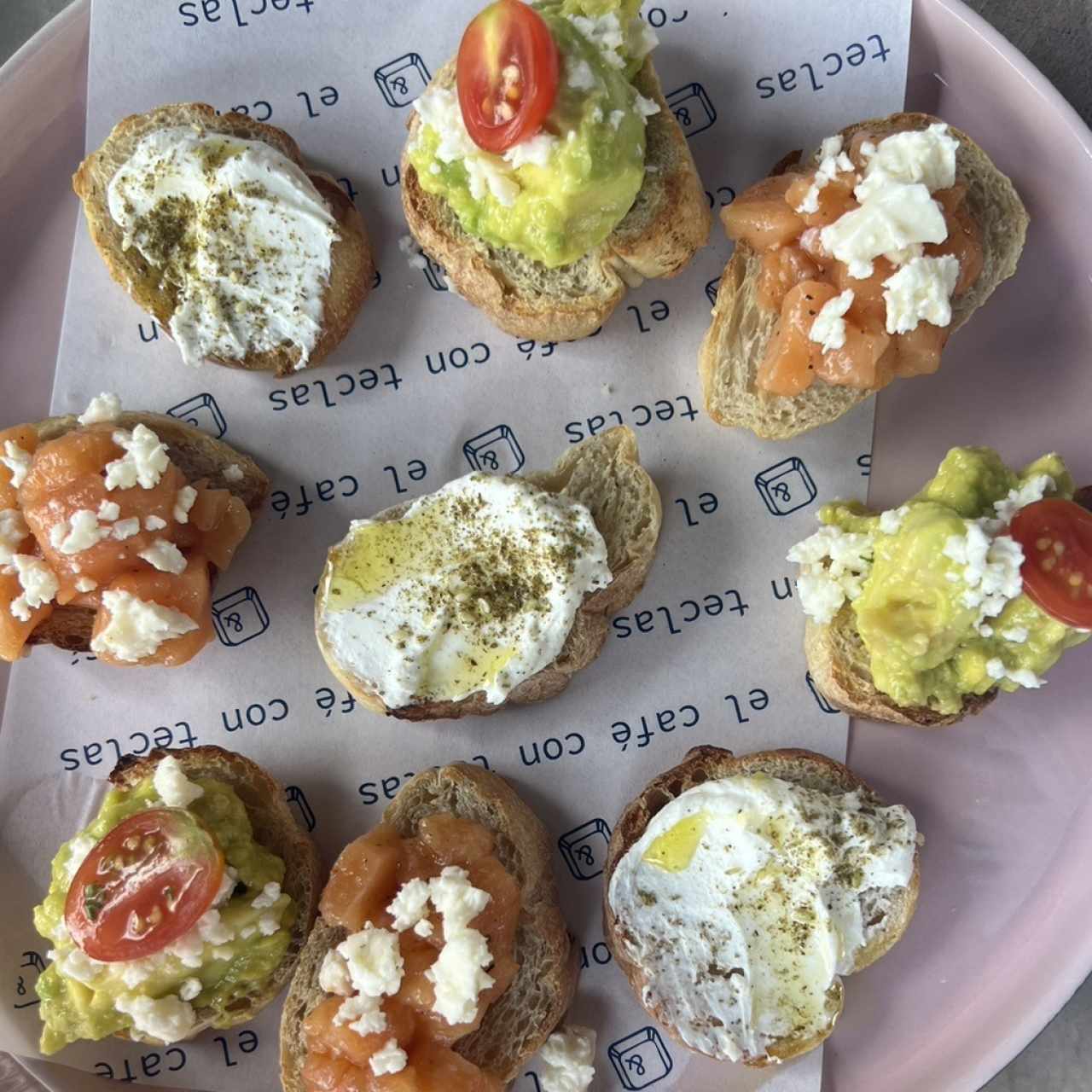 1, 2, 3 sampler de toasts 