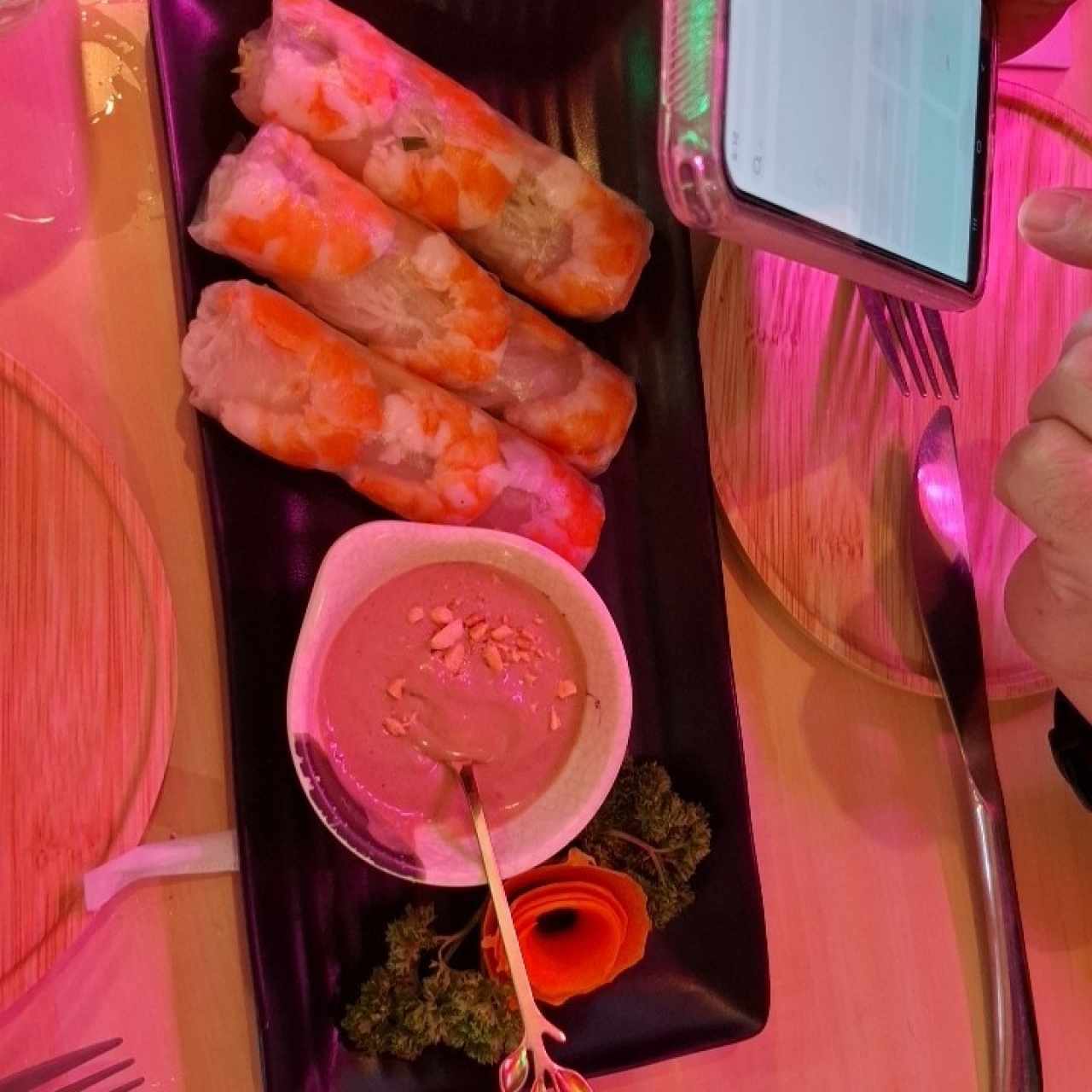 rollo fresco de camaron