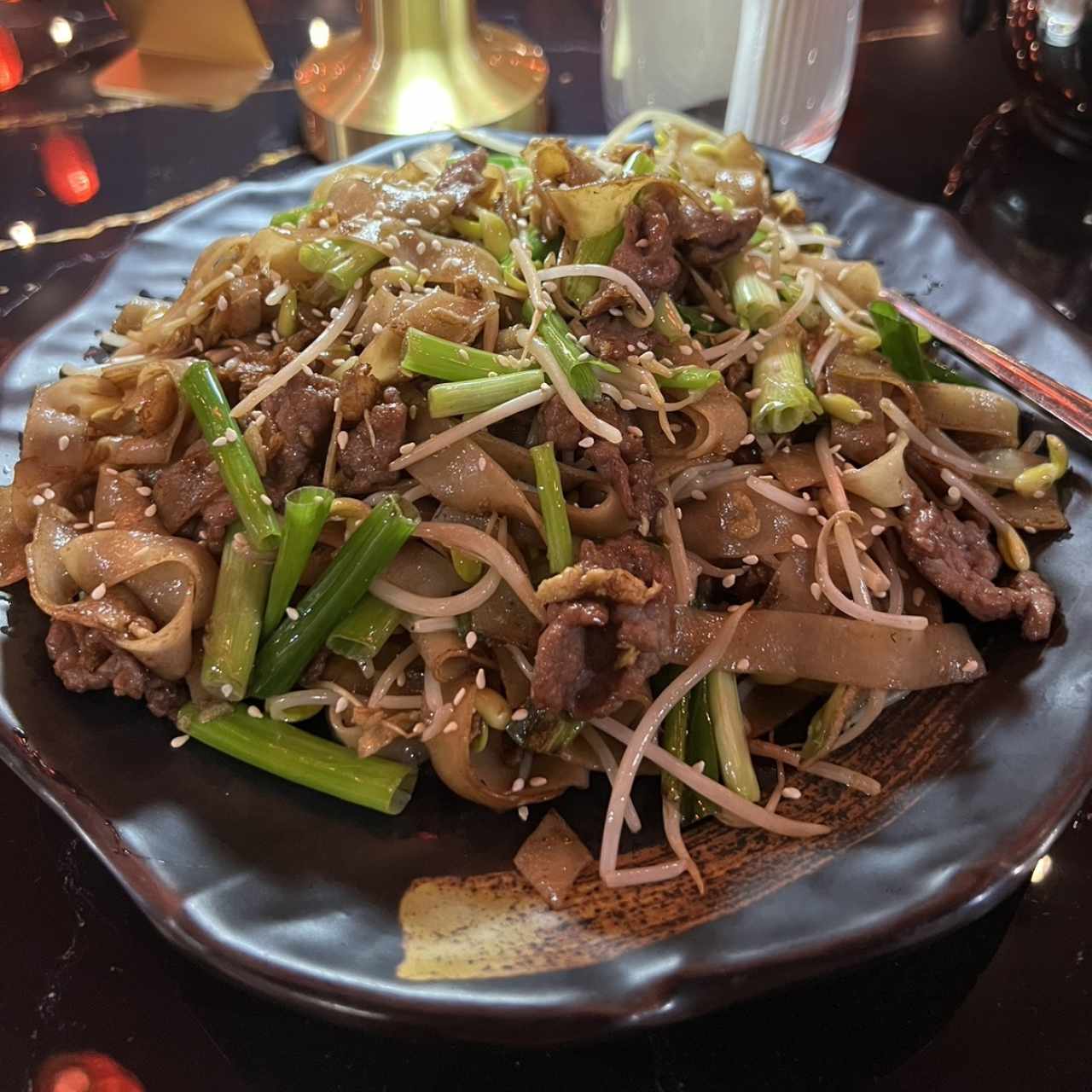 Chow fun de carne